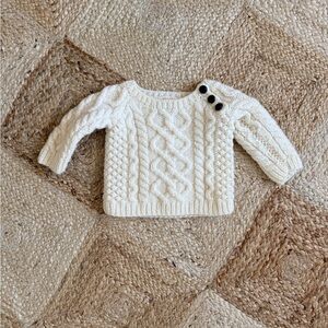 Toddler Irish wool cable knit sweater